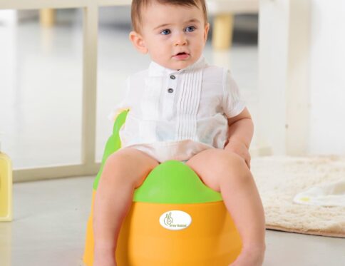 R for Rabbit Tiny Tots Potty Seat Adaptable Potty Training Seat for New Born Baby/Infant/Kids 6 to 48 Months Weight Capacity 18Kg (Green Yellow)